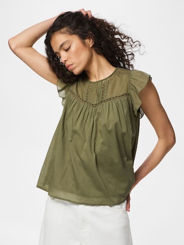 T-shirt 'PCAstrid' PIECES en vert : devant