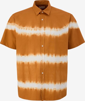 s.Oliver Regular fit Button Up Shirt in Orange: front