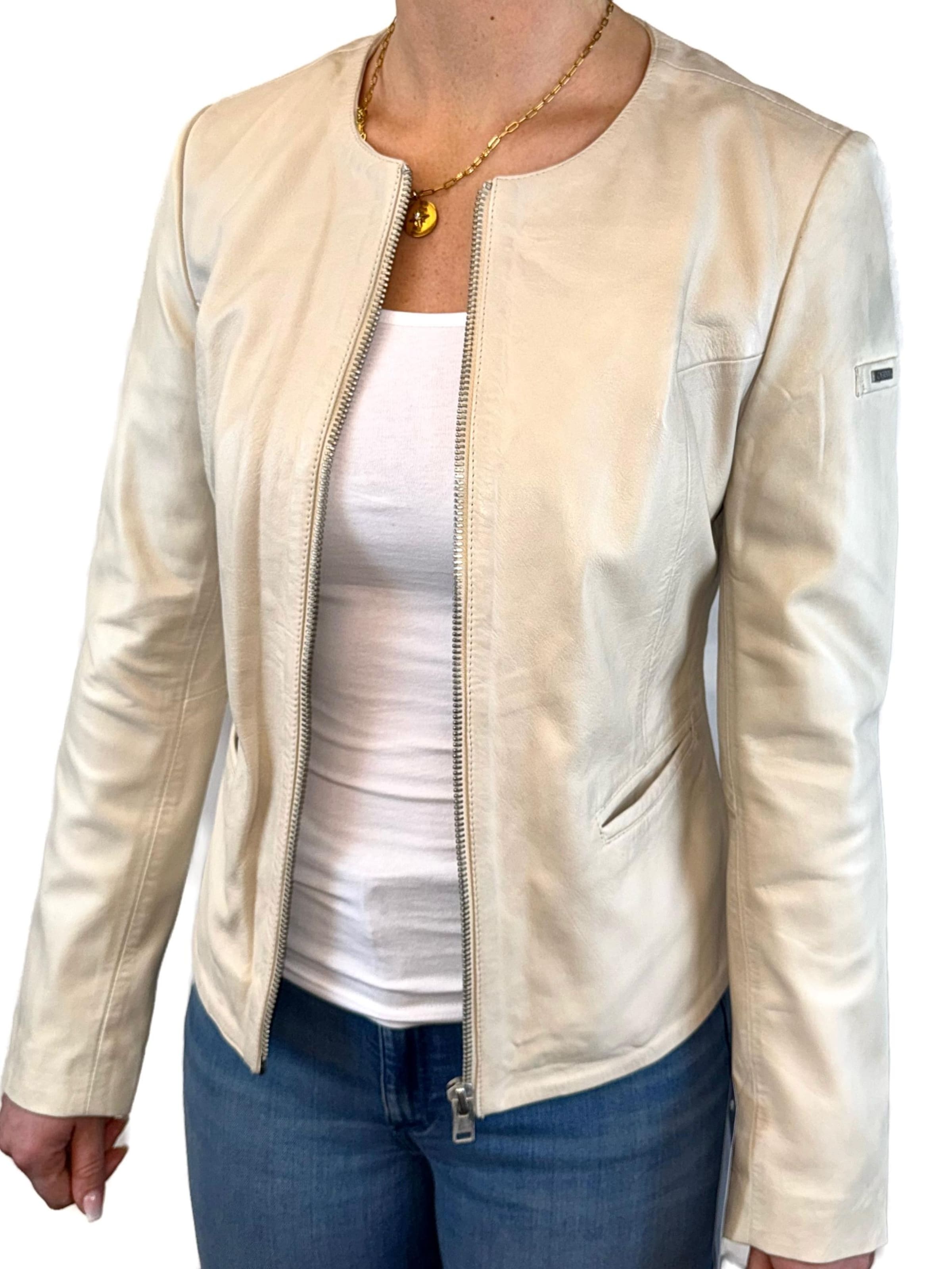 CABRINI Tussenjas 'Mary' in Wit: voorkant