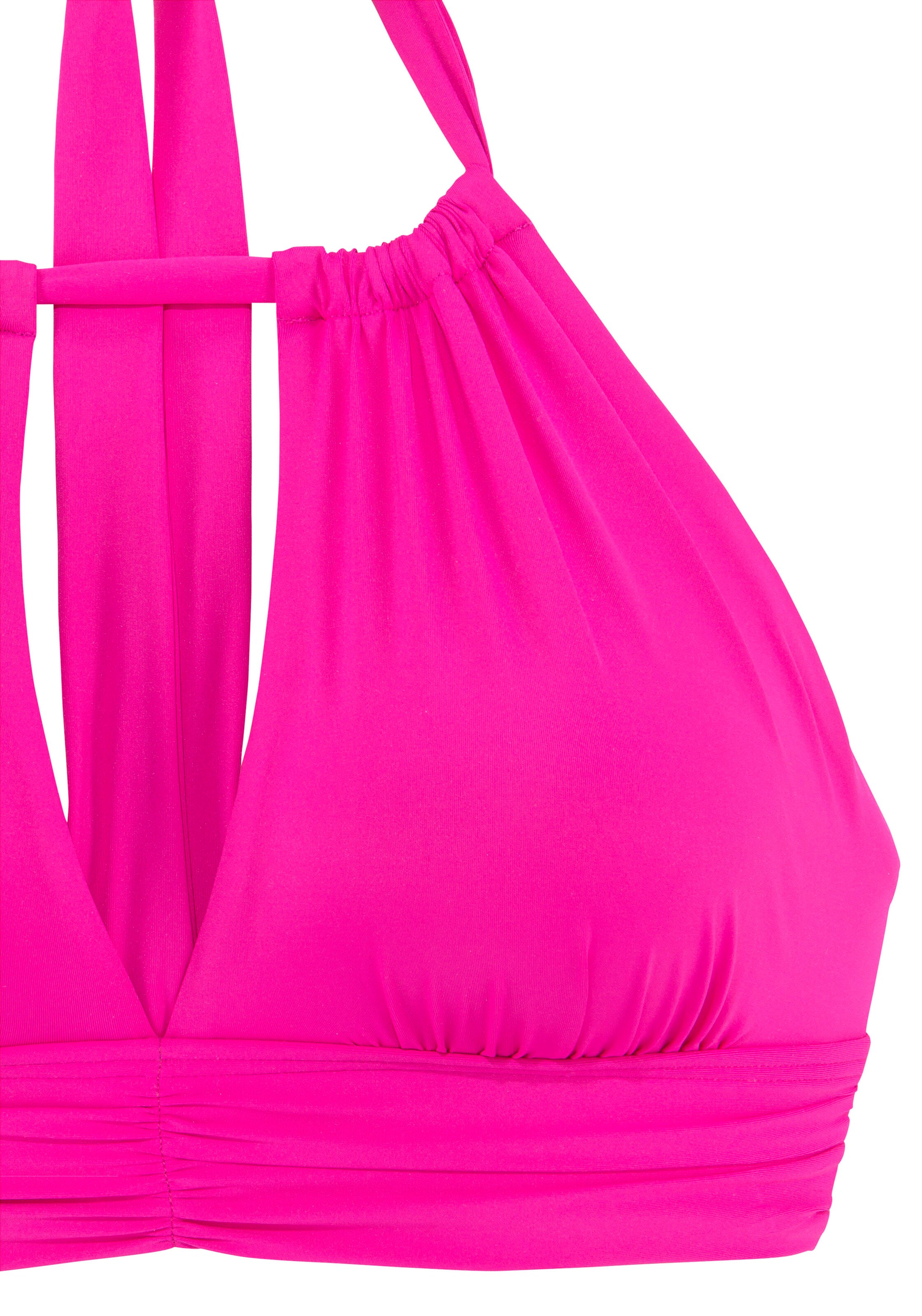 s.Oliver High neck Bikini top in Pink