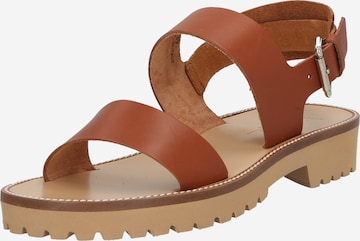Weekend Max Mara Strap Sandals 'SAPORE' in Brown: front