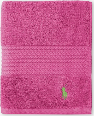 Ralph Lauren Home Shower Towel 'POLO PLAYER' in Pink: front