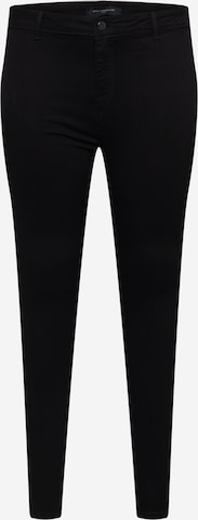 ONLY Carmakoma - Slimfit Vaquero en negro: frente