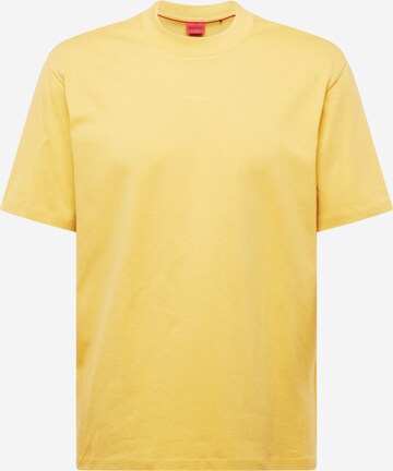 HUGO Sweatshirt 'Dapolino' in Yellow: front