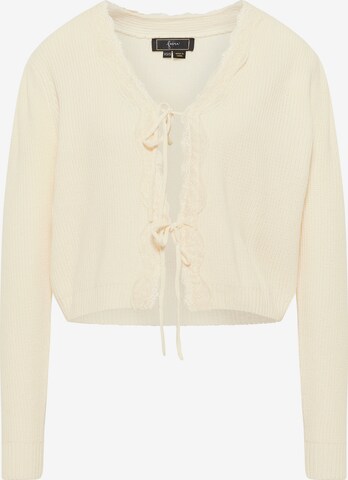 faina Knit Cardigan in White: front