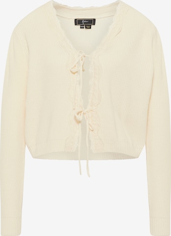 Cardigan oversize faina en blanc : devant
