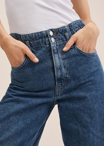 MANGO Wide leg Jeans in Blauw