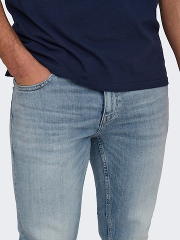 Slimfit Jeans 'Loom' de la Only & Sons pe albastru