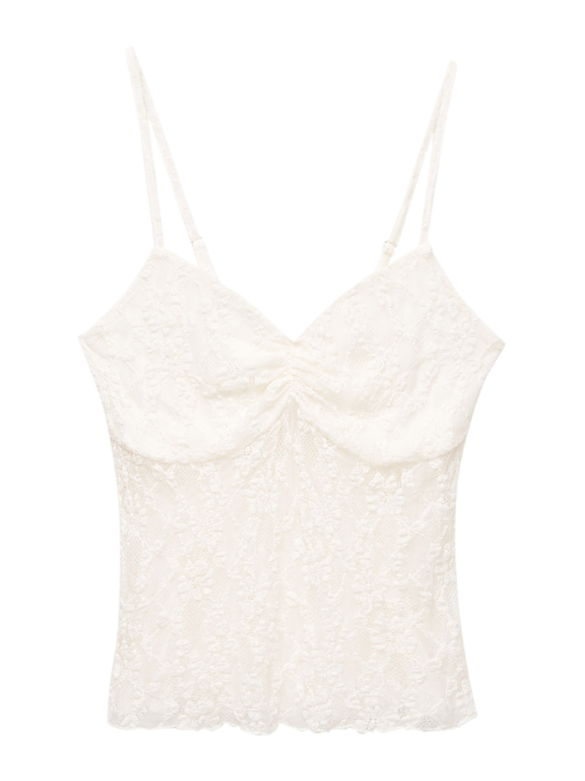 Pull&Bear Top – béžová: přední strana