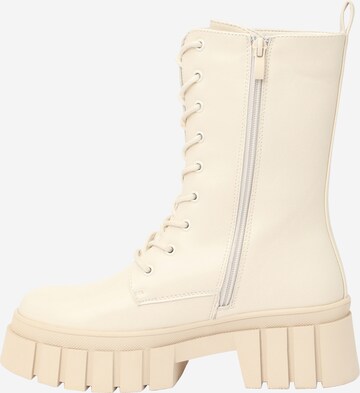 ABOUT YOU Lace-Up Ankle Boots 'Stella' in Beige