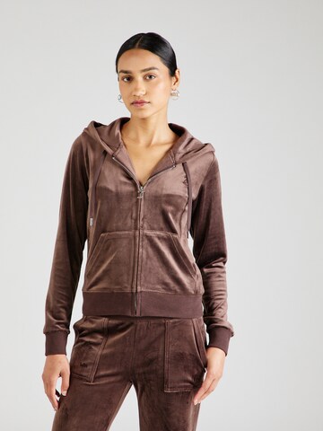 Juicy Couture Sweatjacke 'Robertson' in Braun: Vorderseite