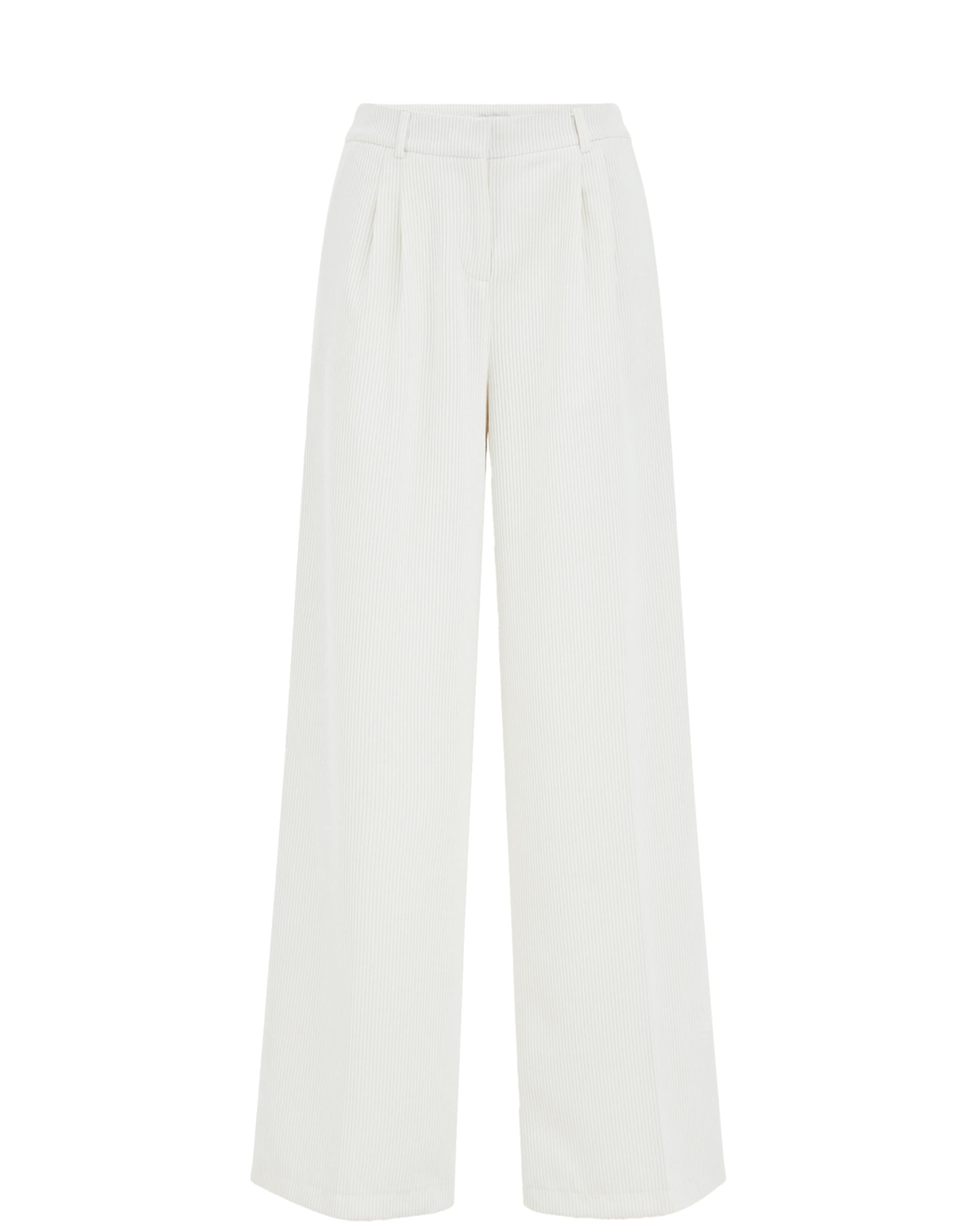 WE FashionWide Leg/ Široke nogavice Hlače s naborima - bijela boja: prednji dio