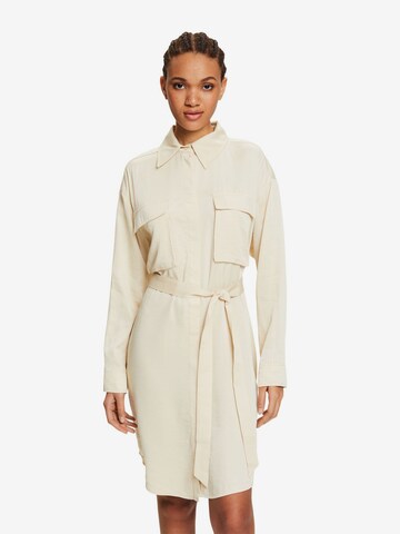 Robe-chemise ESPRIT en beige : devant