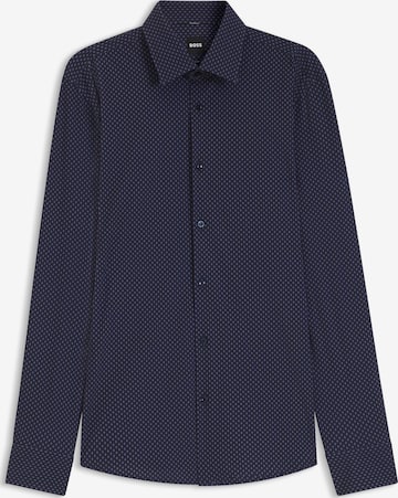 BOSS Slim Fit Hemd ' Hank' in Blau: Vorderseite