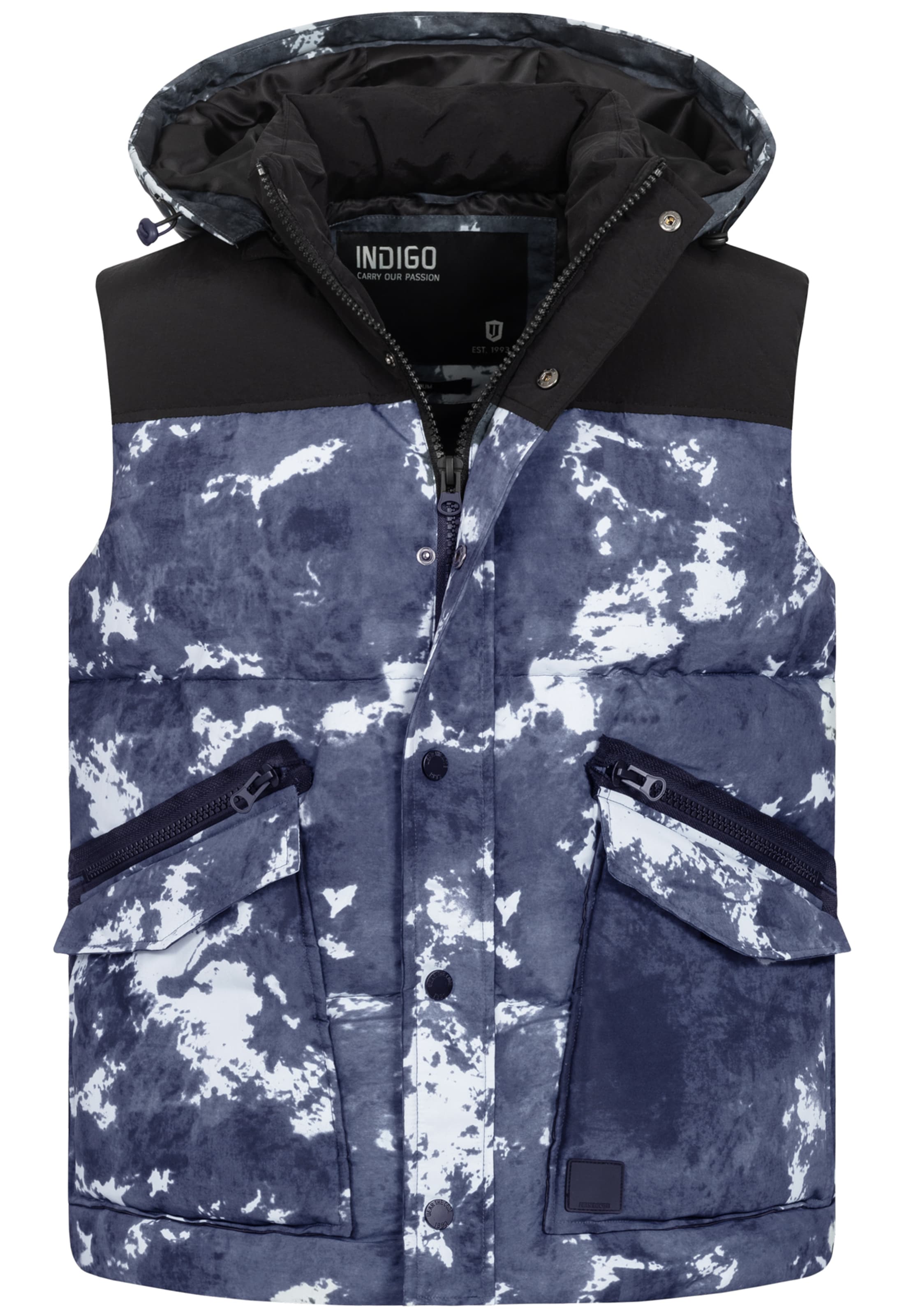 INDICODE JEANS Vest ' Simmons ' in Blue: front