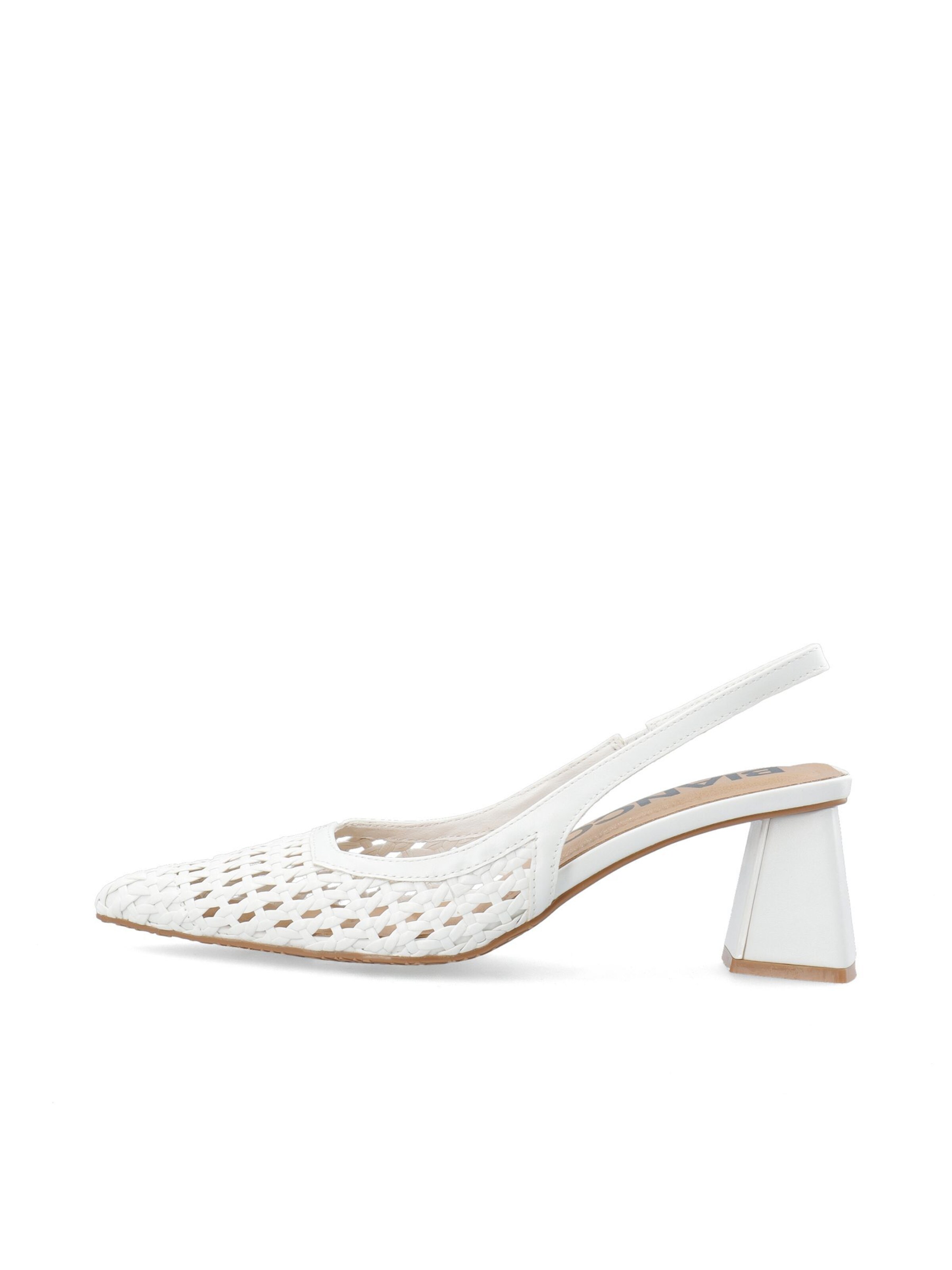 Bianco Slingback pumps 'Maralyn' in White: front