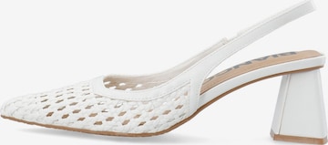 Escarpins à bride arrière 'Maralyn' Bianco en blanc : devant