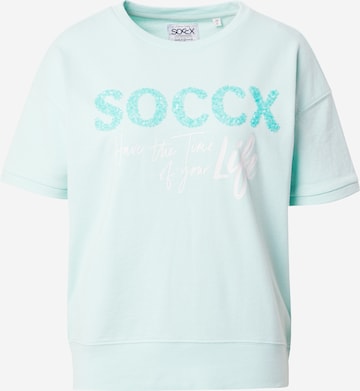 Sweat-shirt Soccx en vert : devant