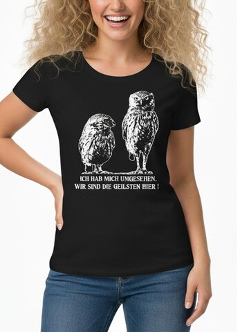 MAKAYA Shirt 'Hab mich umgesehen..' in Black: front