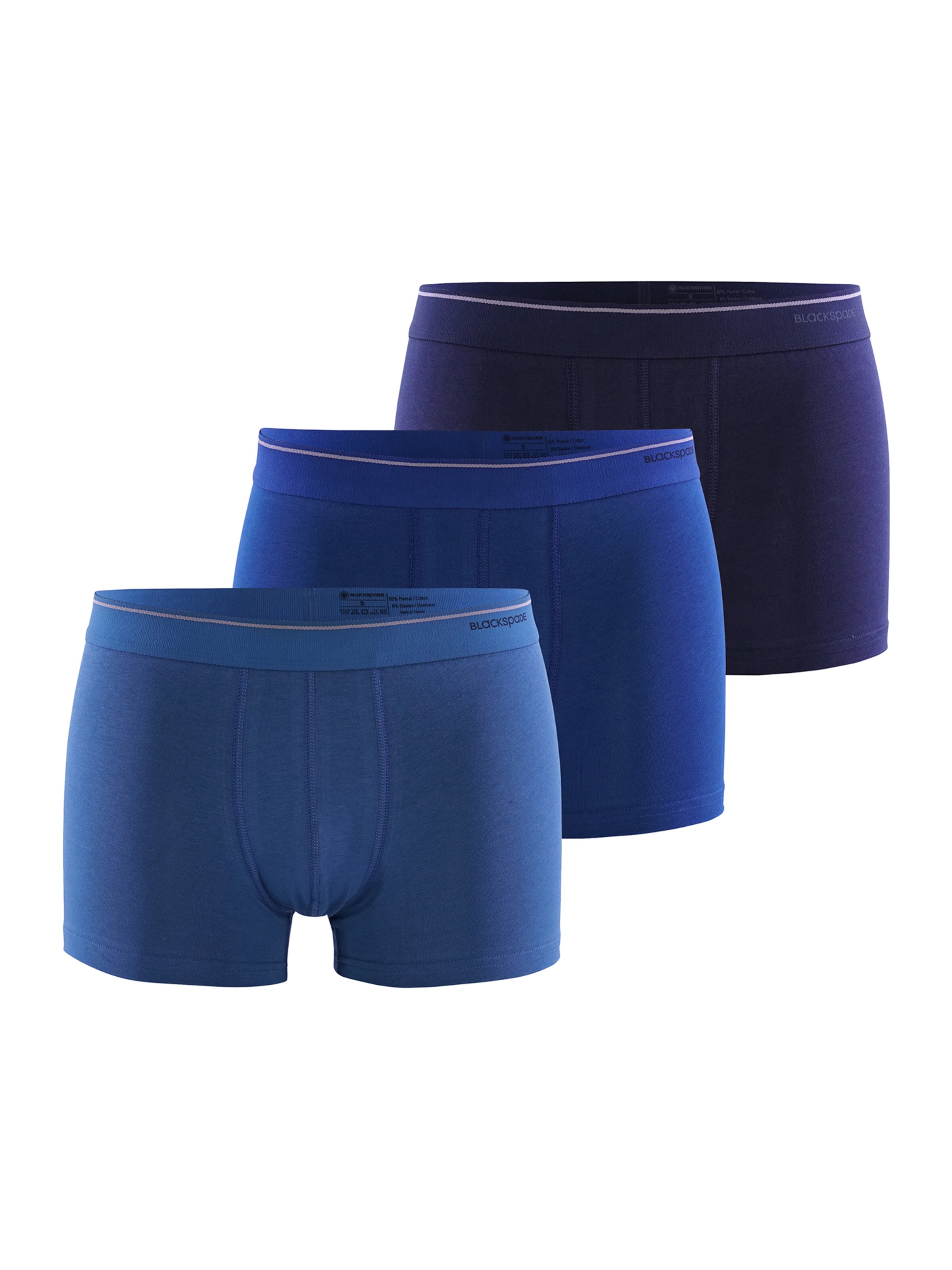 Blackspade - Calzoncillo boxer ' Tender Cotton ' en azul: frente