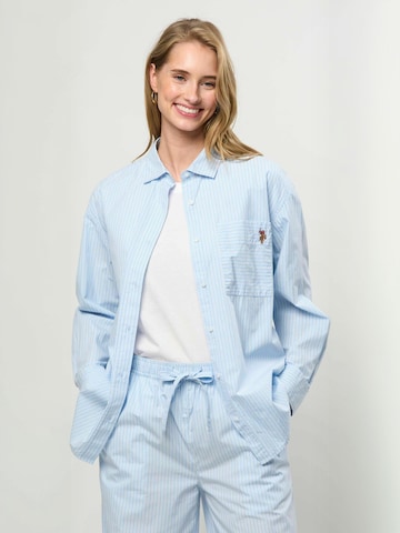 U.S. POLO ASSN. Shirt ' UWLiliena ' in Blauw: voorkant