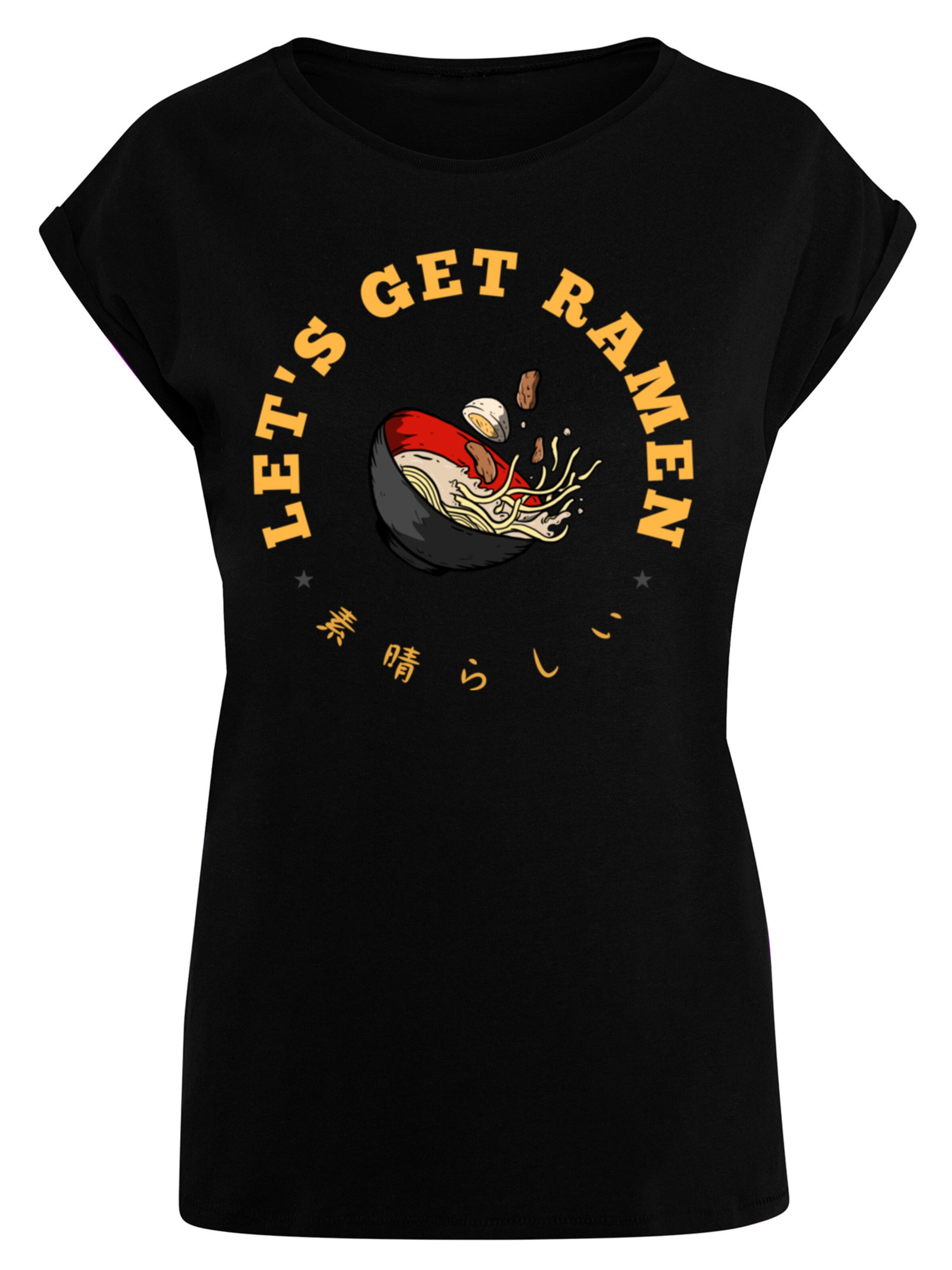 F4NT4STIC Shirt 'Lets get Ramen' in Black: front
