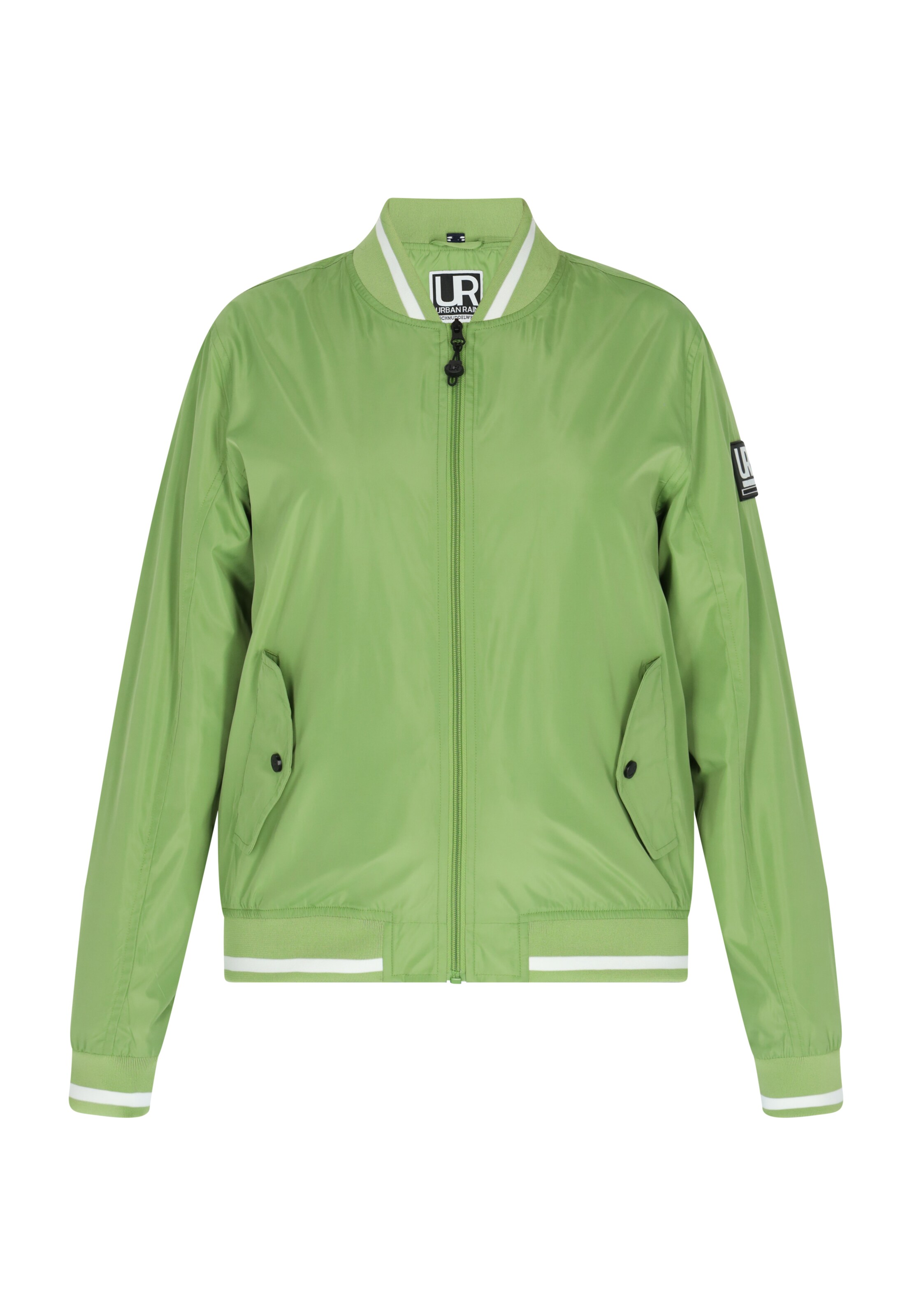 urban rain by Schmuddelwedda Between-season jacket in Green: front