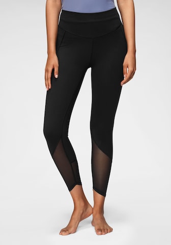 Skinny Pantaloni sport de la ADIDAS SPORTSWEAR pe negru: față