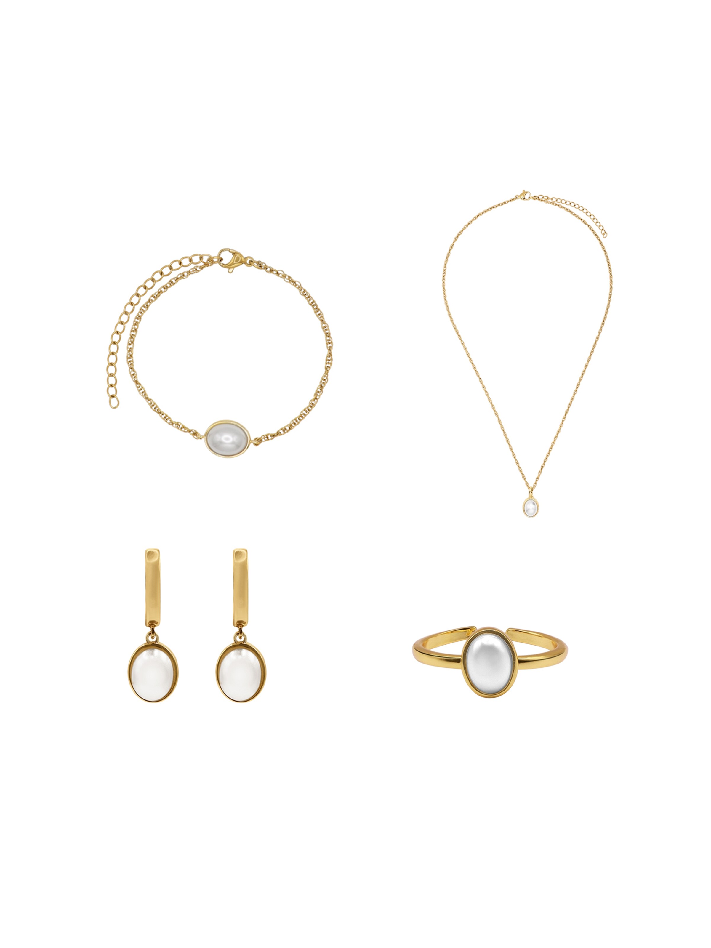Heideman Jewelry set 'Perle' in Gold: front
