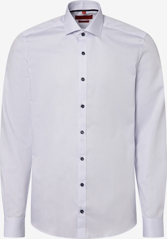 Coupe slim Chemise business Finshley & Harding en blanc : devant