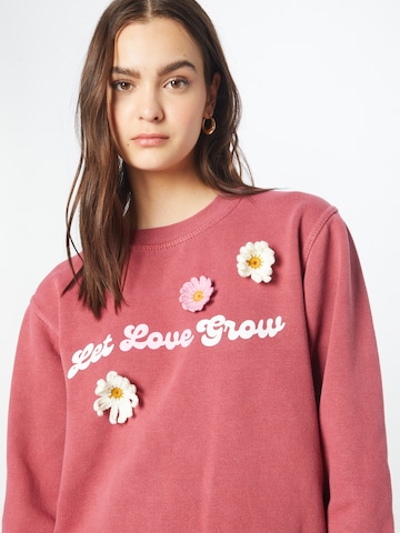 Sweat-shirt 'Let Love Grow' Oasis en rose