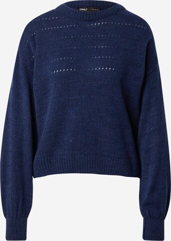 Pull-over 'LITA' ONLY en bleu : devant