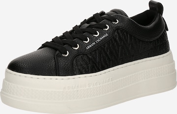 ARMANI EXCHANGE Низкие кроссовки в Черный: спереди