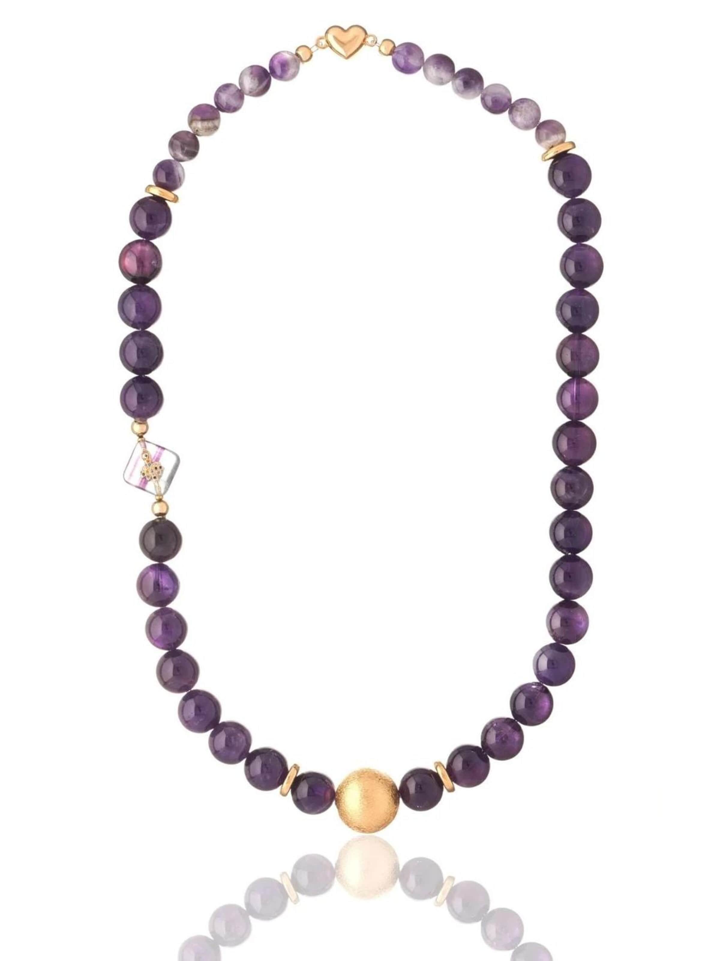 THE GEM STORIES JEWELRY - Cadena en lila: frente