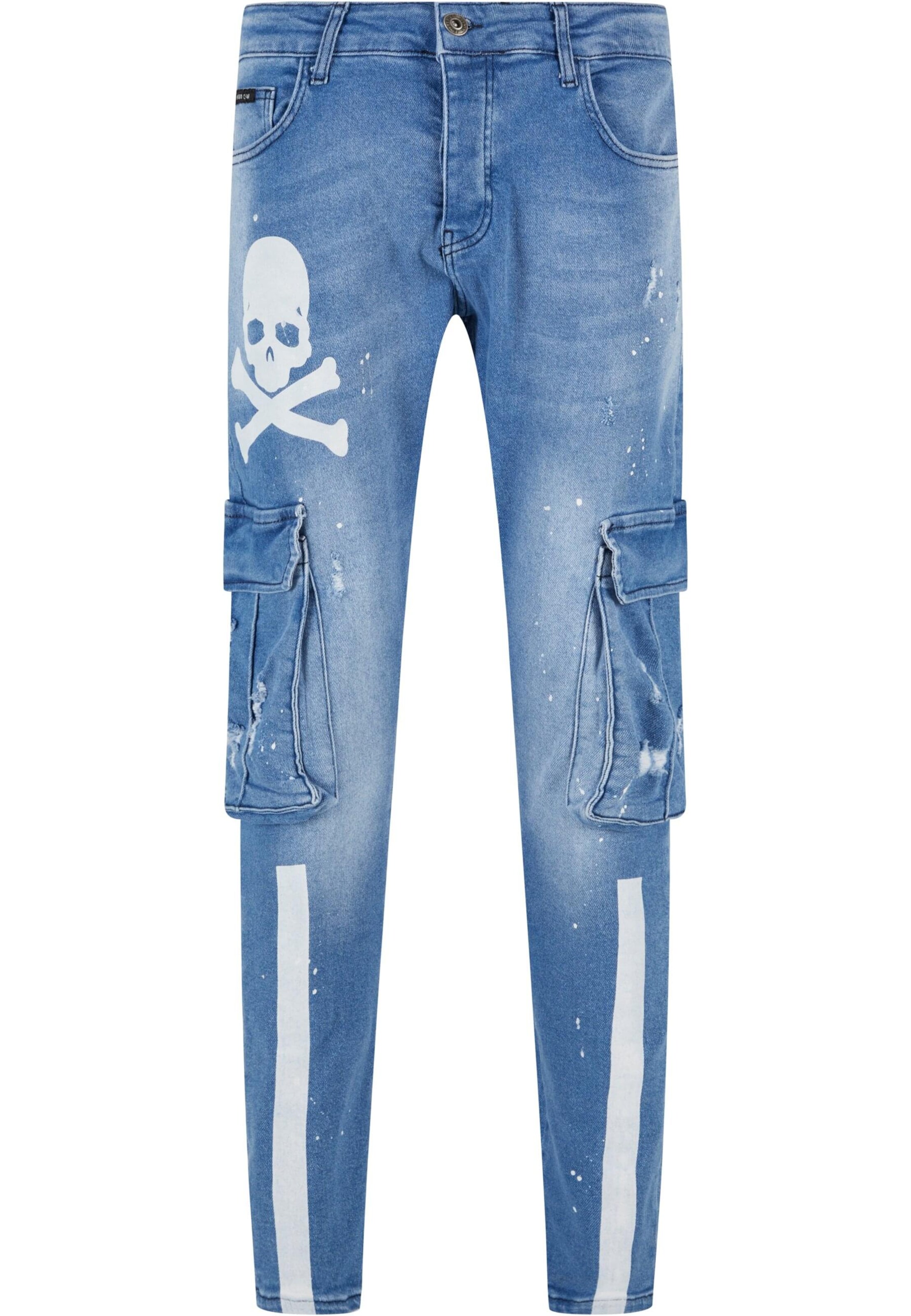 2Y Premium Skinny Jeans in Blau: Vorderseite
