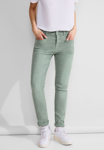 STREET ONE Slimfit Jeans in Grün