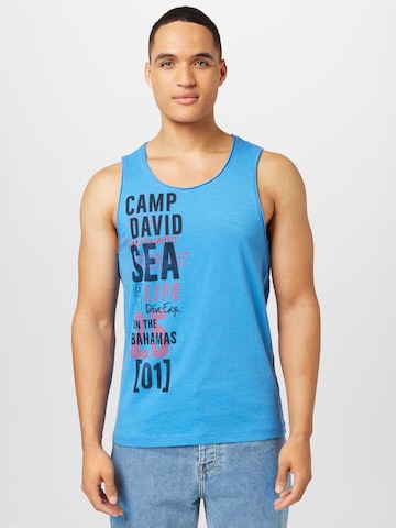 T-Shirt CAMP DAVID en bleu : devant