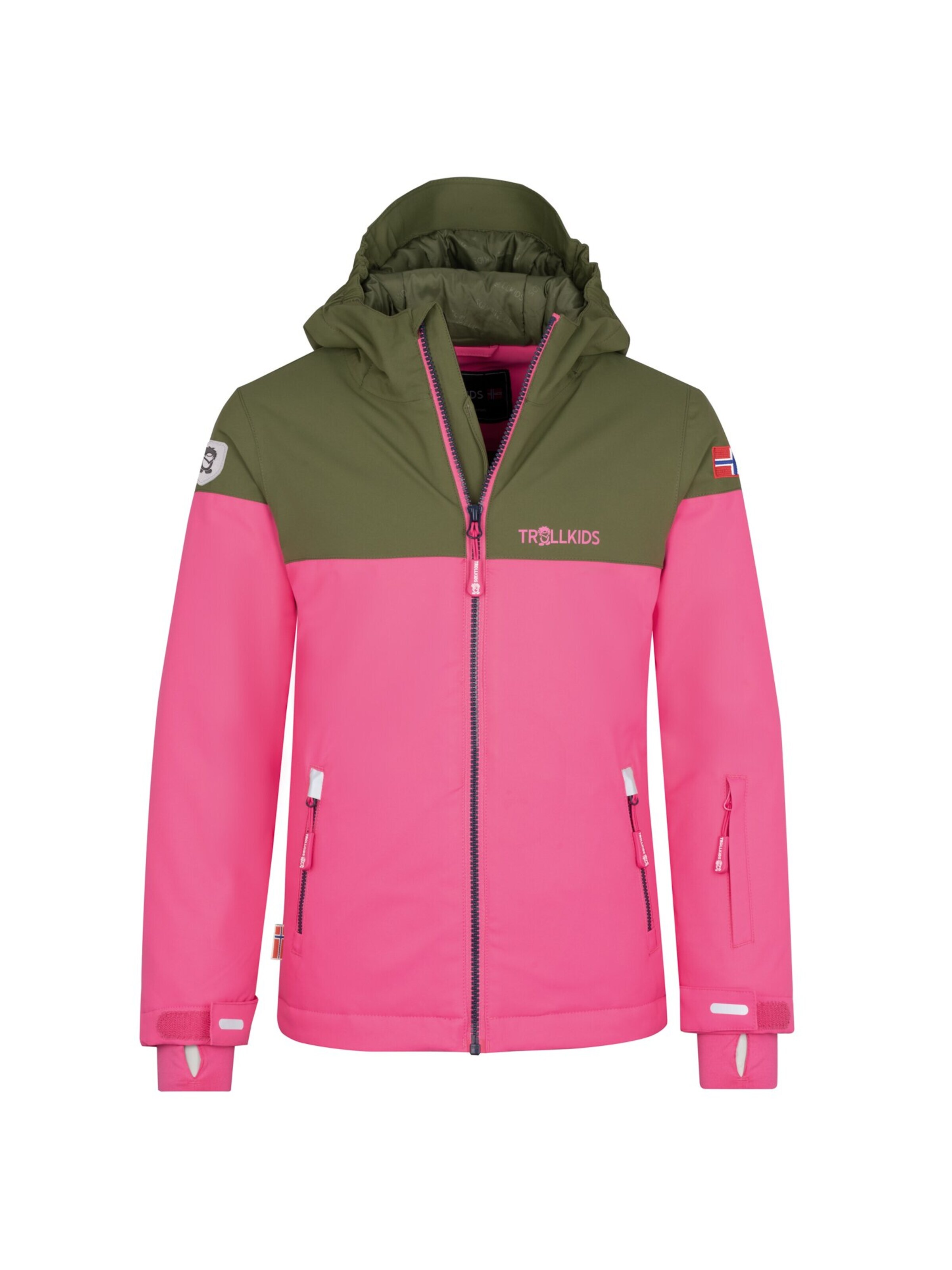 TROLLKIDS Winter Jacket in Green: front