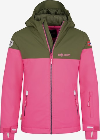 TROLLKIDS Winter Jacket in Green: front