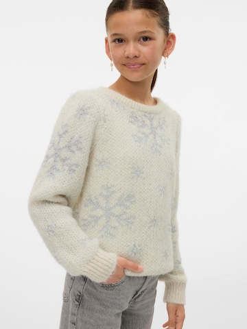 Vero Moda Girl - Jersey 'VMNew Snowy Frost' en blanco: frente