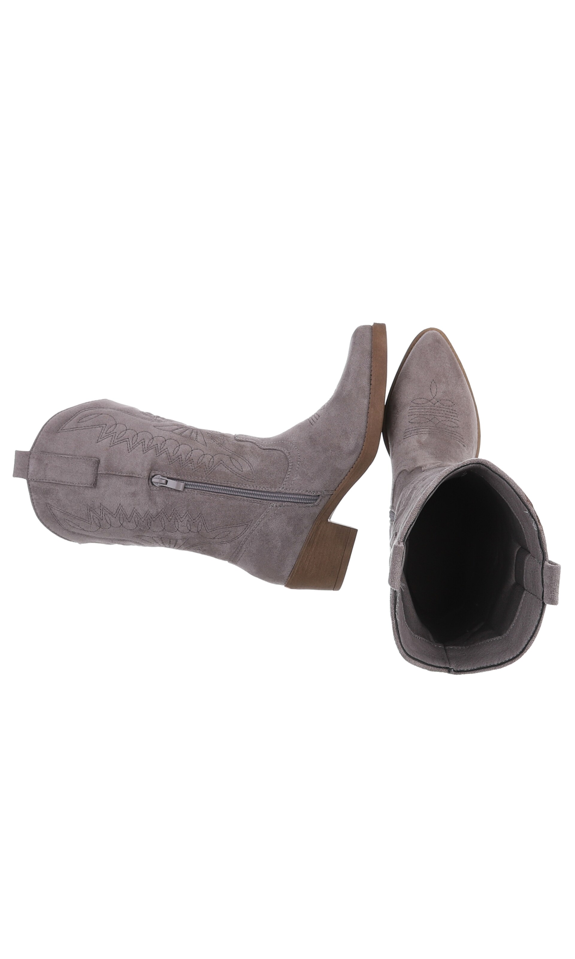 Ital-Design Cowboystiefel in Grau