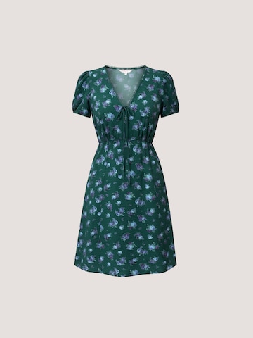 Apricot Dress ' Vintage Blumenkleid ' in Green: front