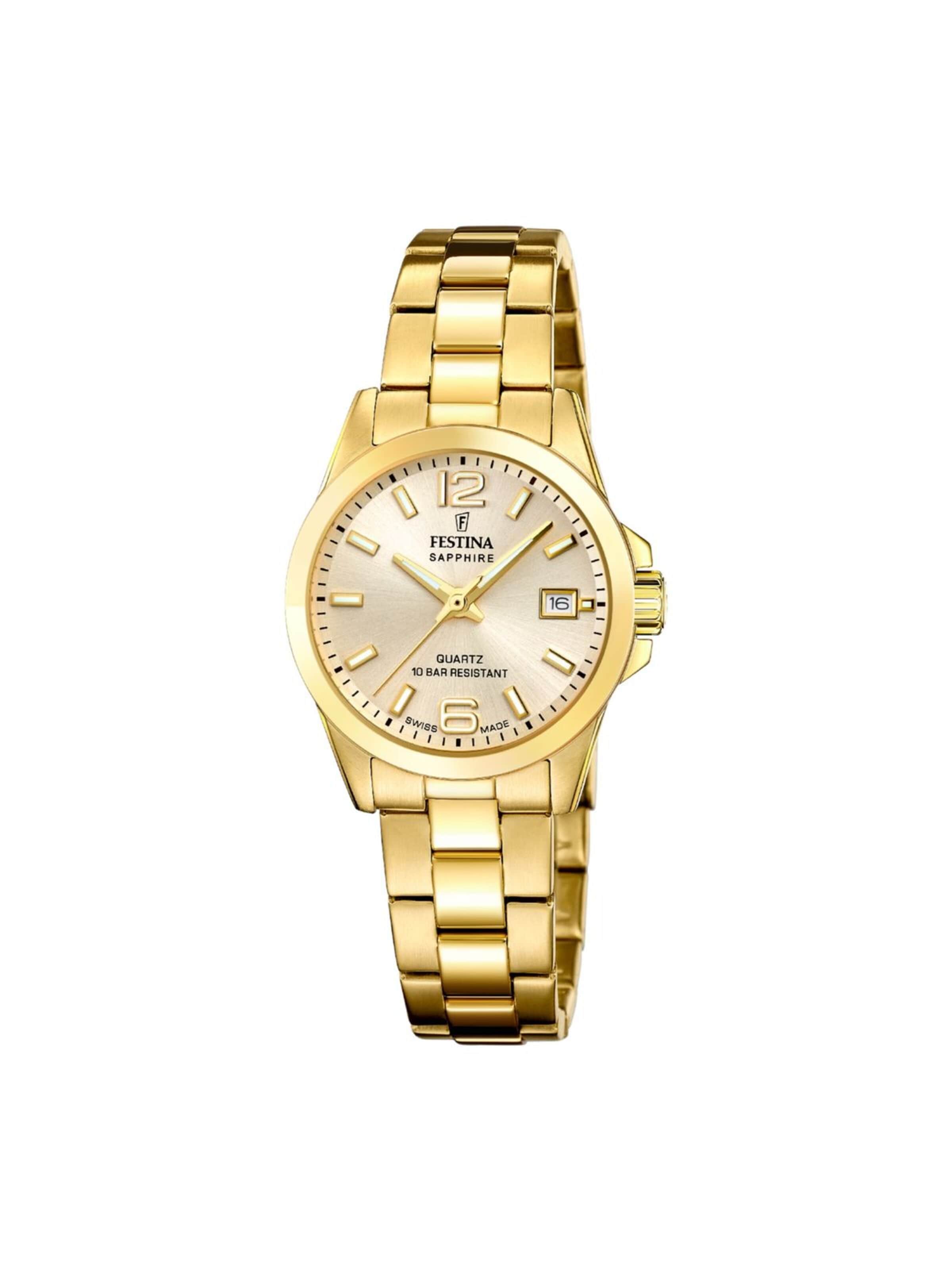 Montre à affichage analogique 'Festina - Watch Classiques Acier Swiss Made - Quartz watch movement - Watch case width: 29.5 mm' FESTINA en or
