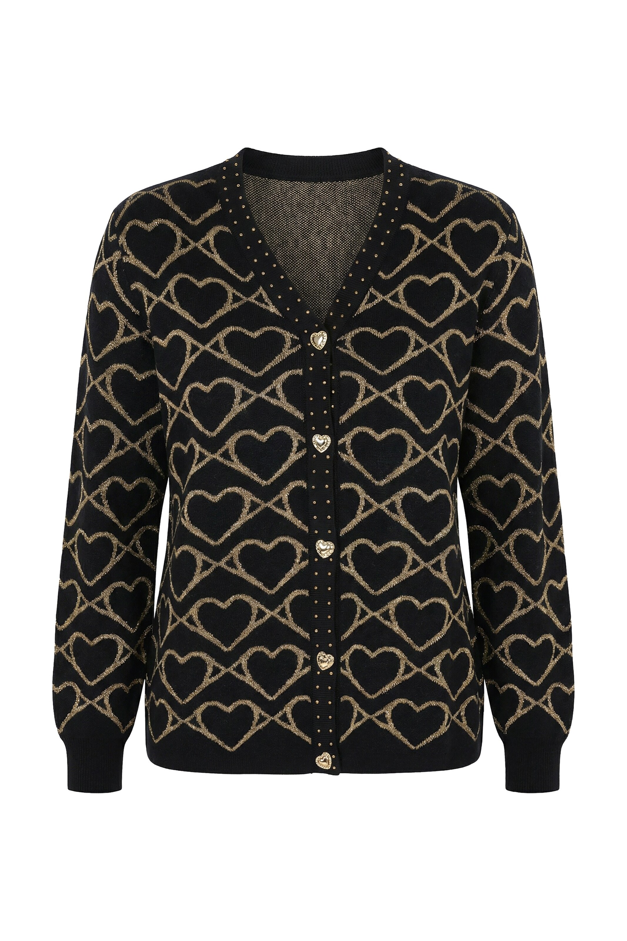 MIAMODA Knit cardigan in Black: front
