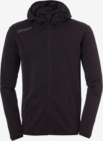 UHLSPORT Athletic Jacket in Black: front