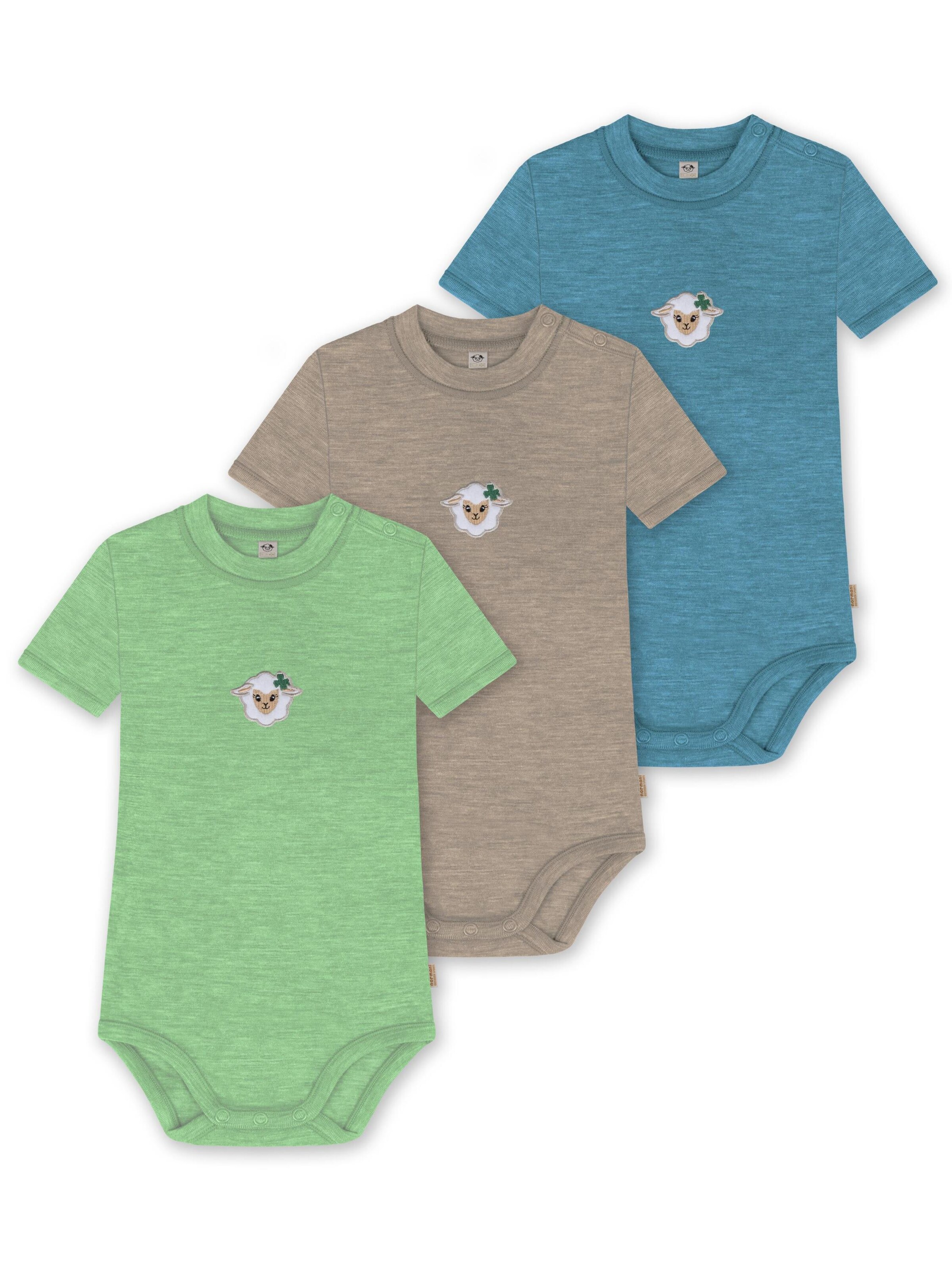 Barboteuse / body 'Tihoi' normani en bleu : devant