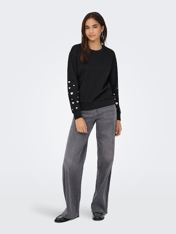 JDY Sweatshirt 'JDYParis' in Zwart