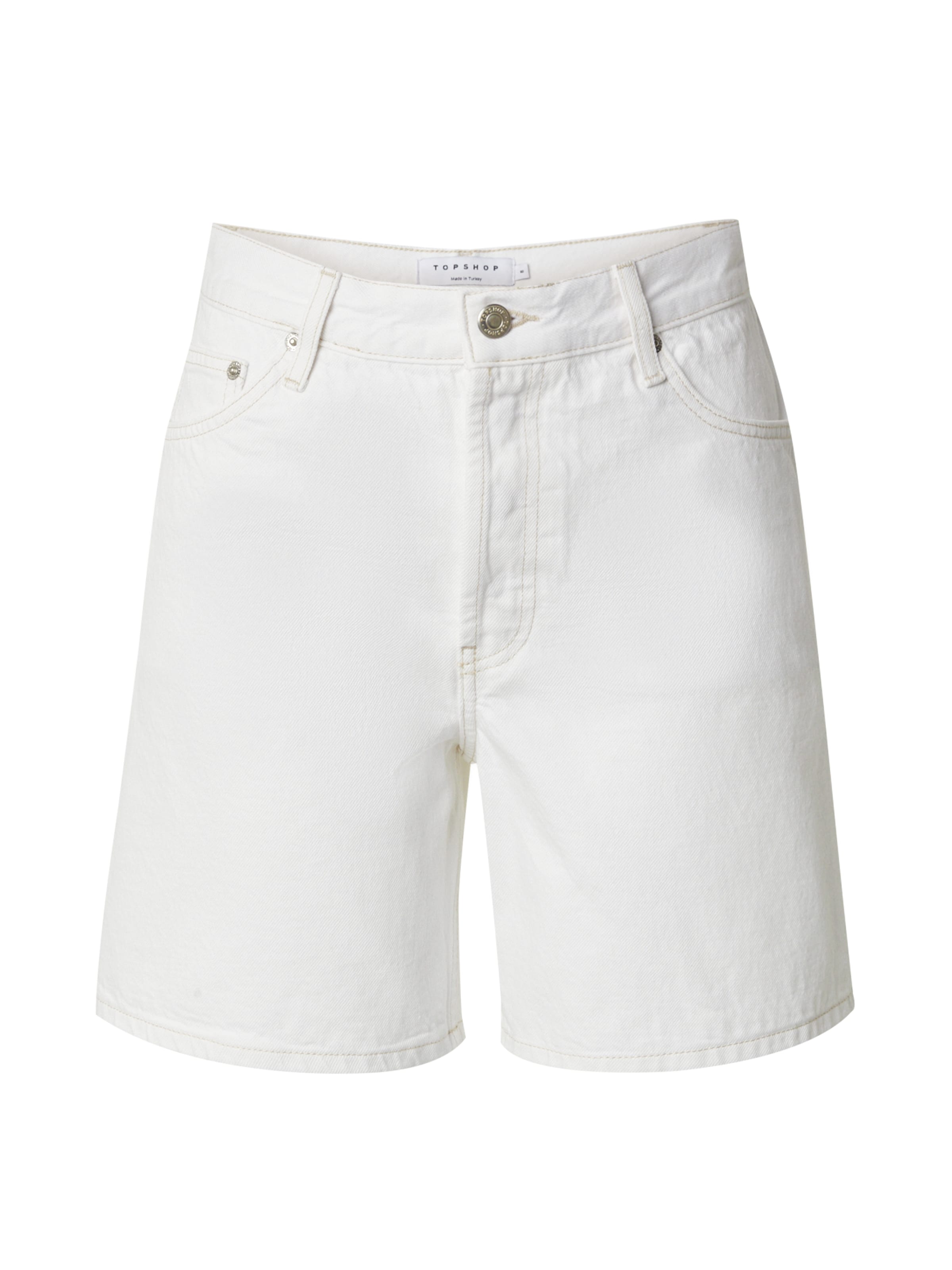 TOPSHOP regular Τζιν σε λευκό: μπροστά