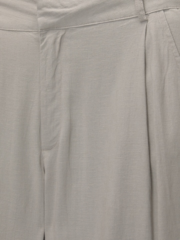 Pull&Bear Широки крачоли Панталон с набор в сиво