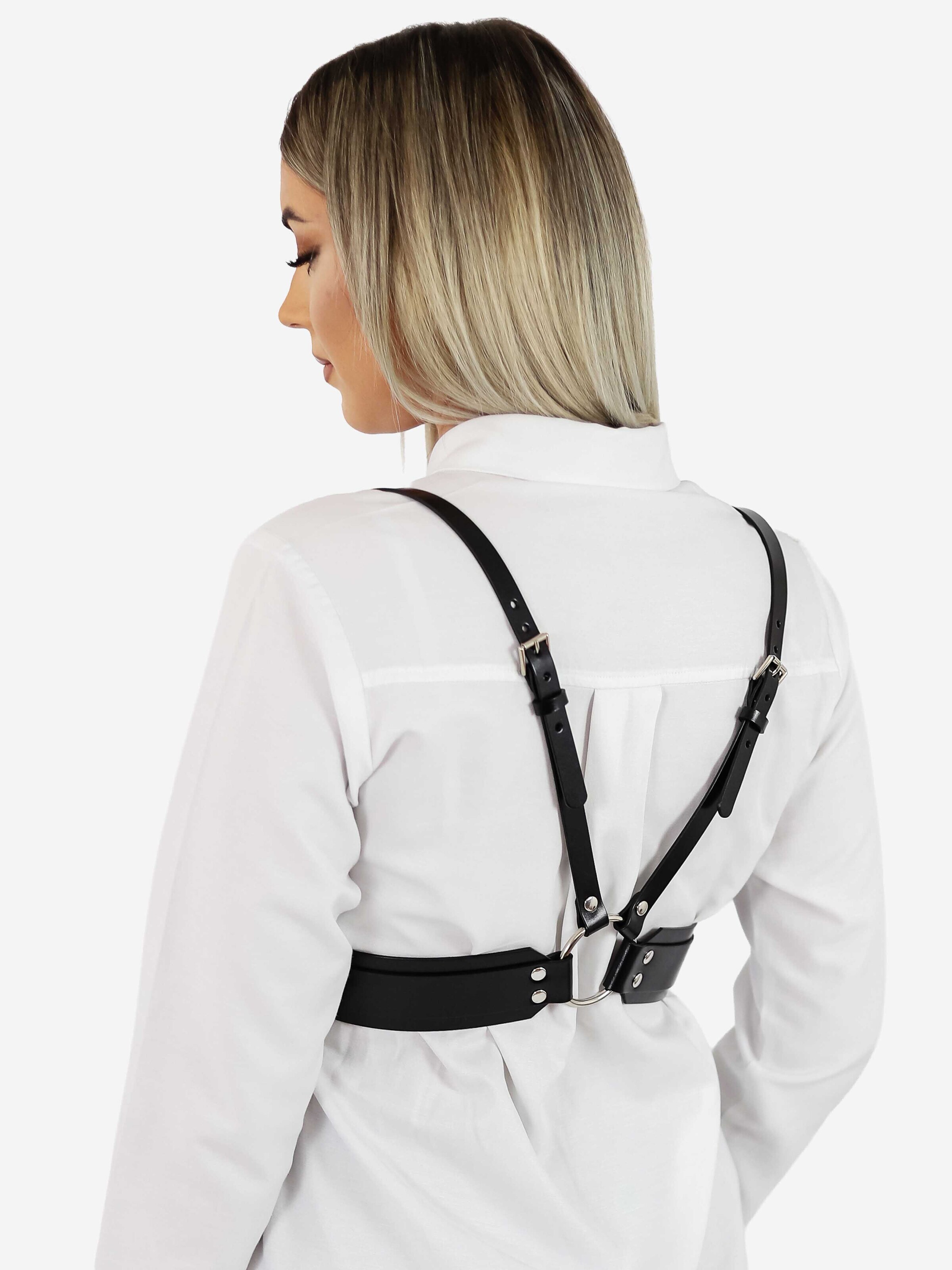 Haute Cuir Belt 'High Waist Harness' in Black